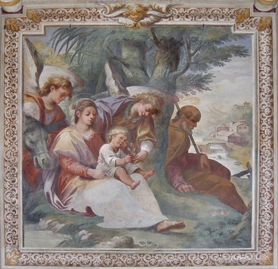 Descanso en la Huida a Egipto, Capilla de Santa Margherita de Italian School